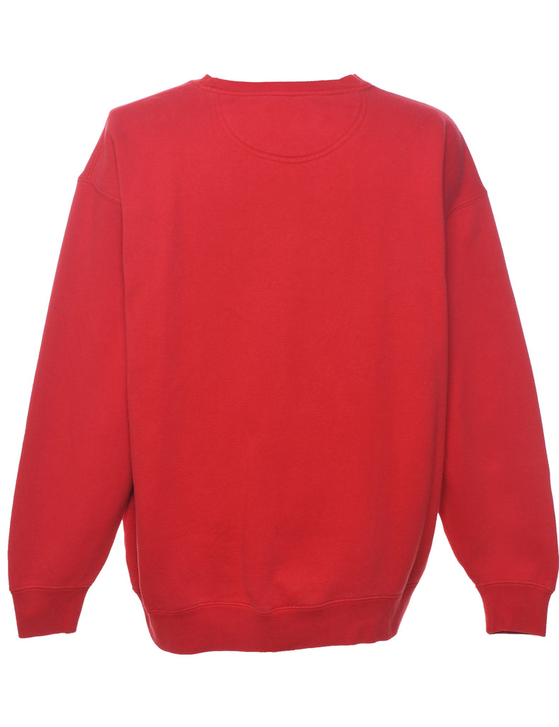 Arizona Embroidered Red Sweatshirt - L