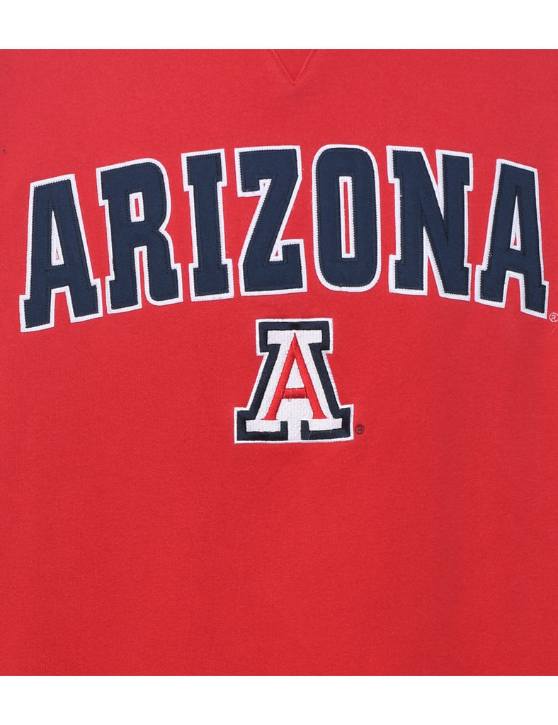 Arizona Embroidered Red Sweatshirt - L