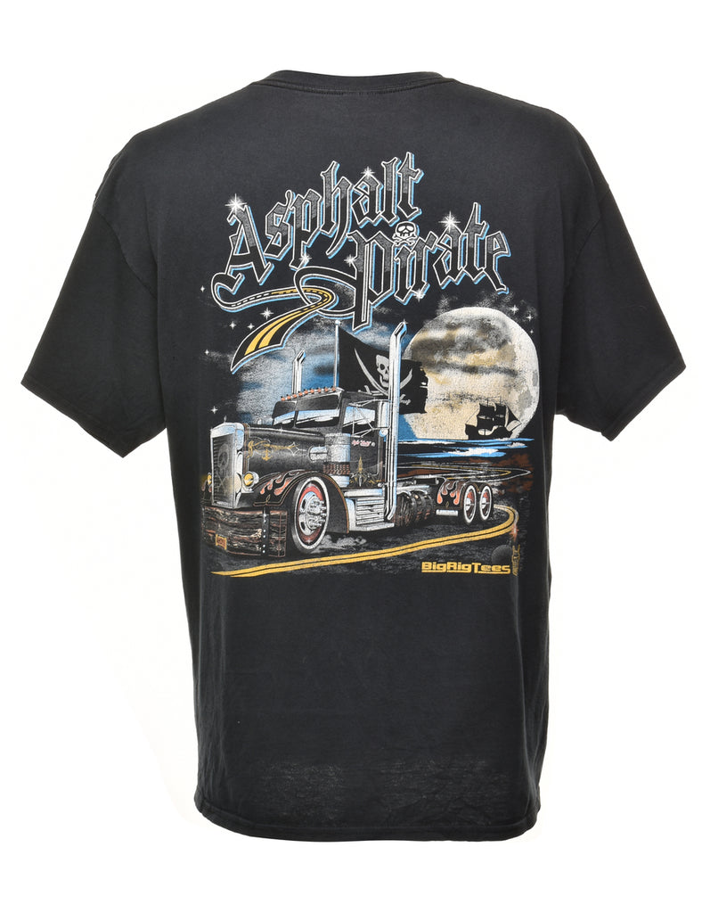 Asphalt Pirate Printed T-shirt - XL