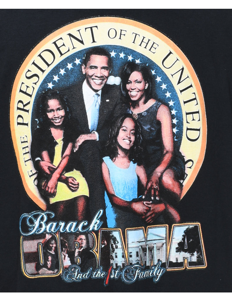 Barack Obama Printed T-shirt - XXL