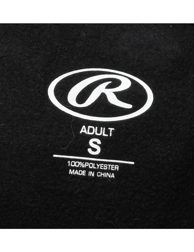 Bears Baseball Hooded Black Printed Sports Sweatshirt - S