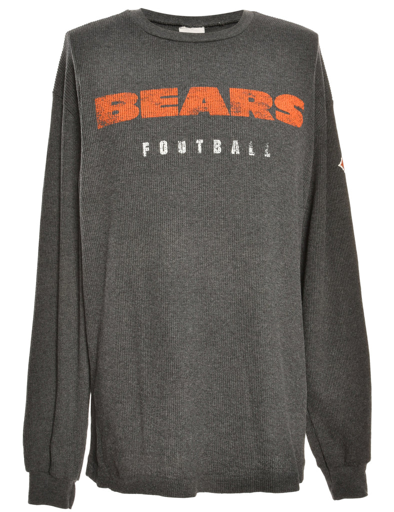 Bears Football Grey & Orange Reebok Printed T-shirt - M
