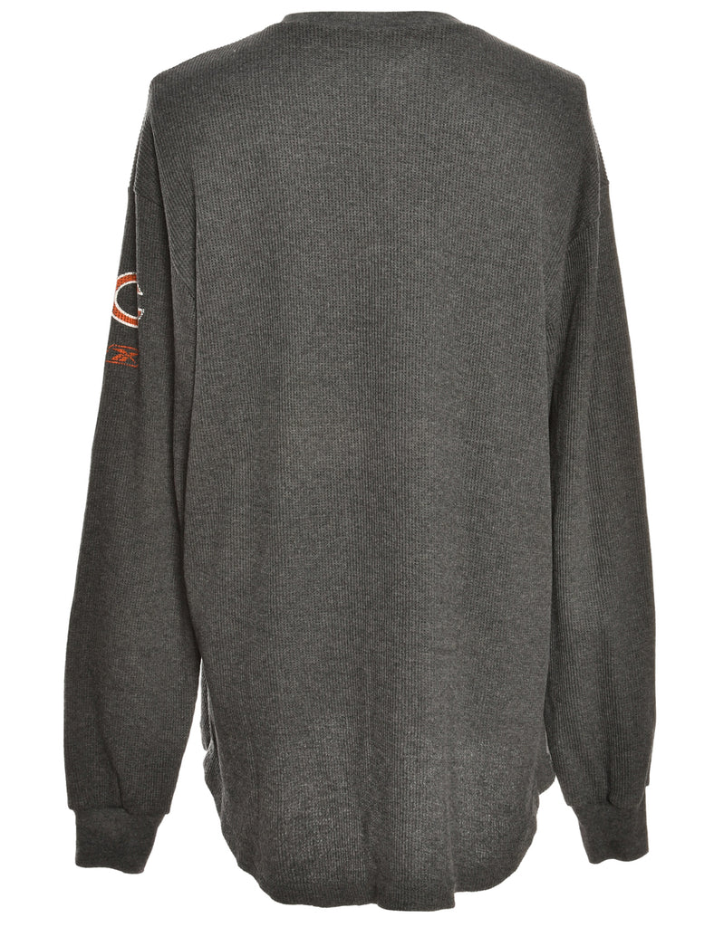 Bears Football Grey & Orange Reebok Printed T-shirt - M