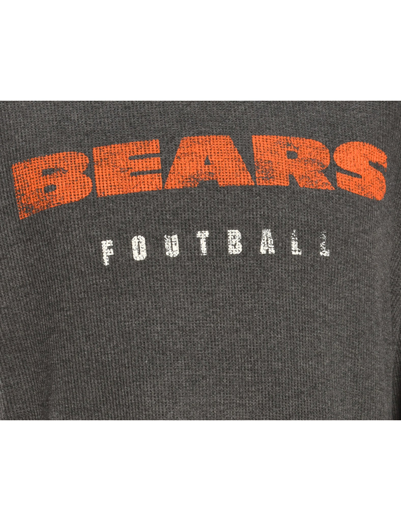 Bears Football Grey & Orange Reebok Printed T-shirt - M