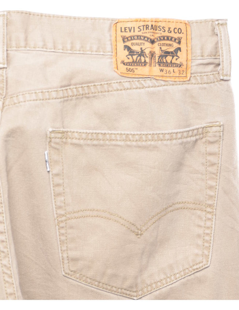 Beige Levis 505 Jeans - W35 L31