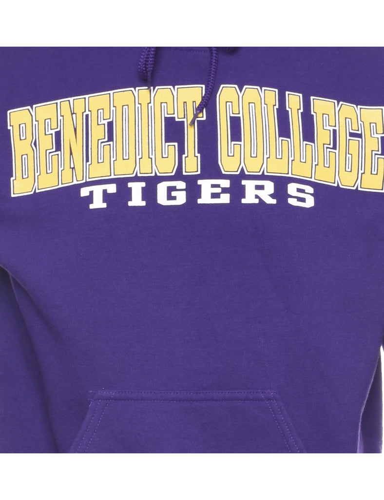 Benedict College Printed Purple & Yellow Hoodie - S