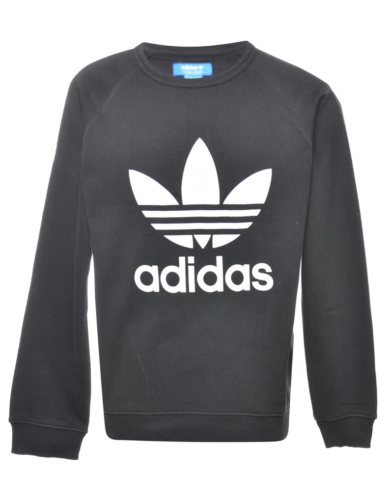 Black Adidas Printed Sweatshirt - M