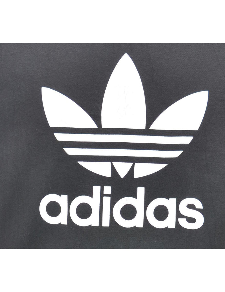 Black Adidas Printed Sweatshirt - M