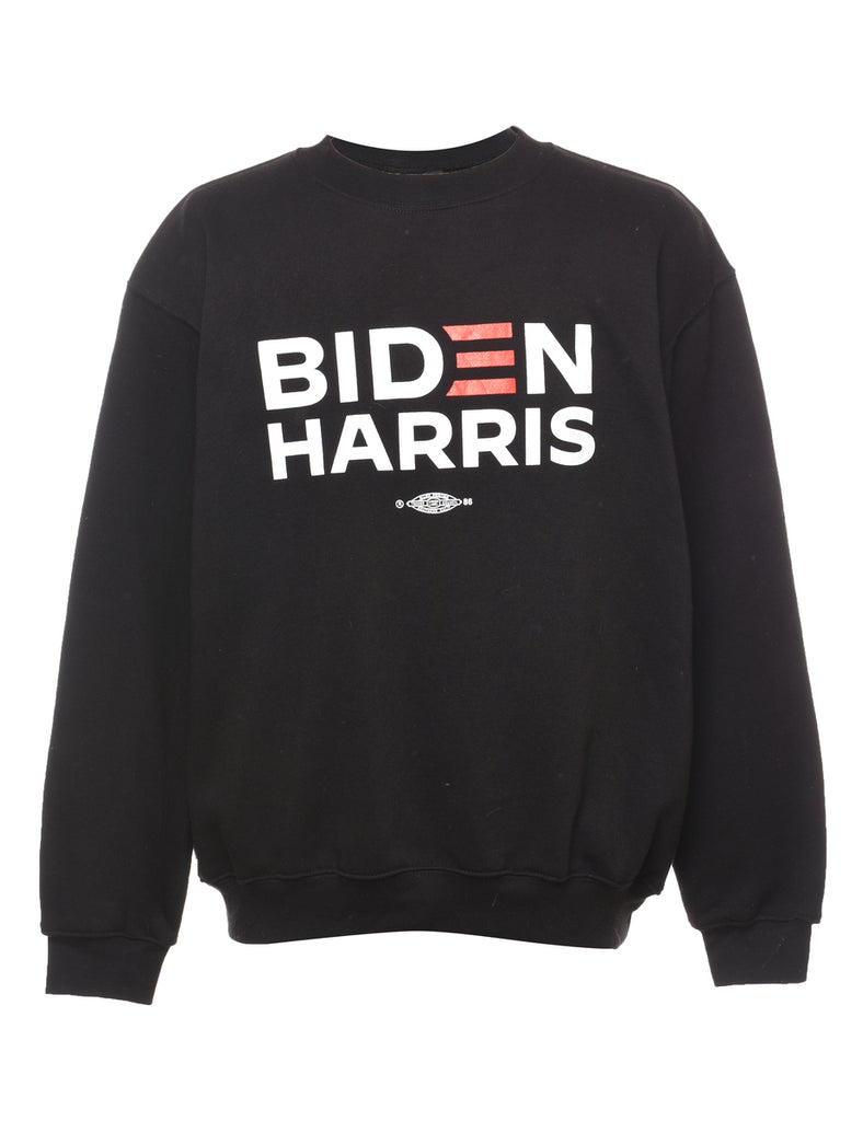 Black Biden Harris Printed Sweatshirt - L