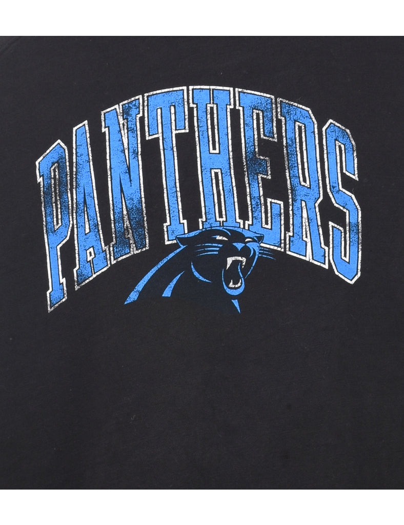 Black & Blue Carolina Panthers NFL Sports Sweatshirt - XL