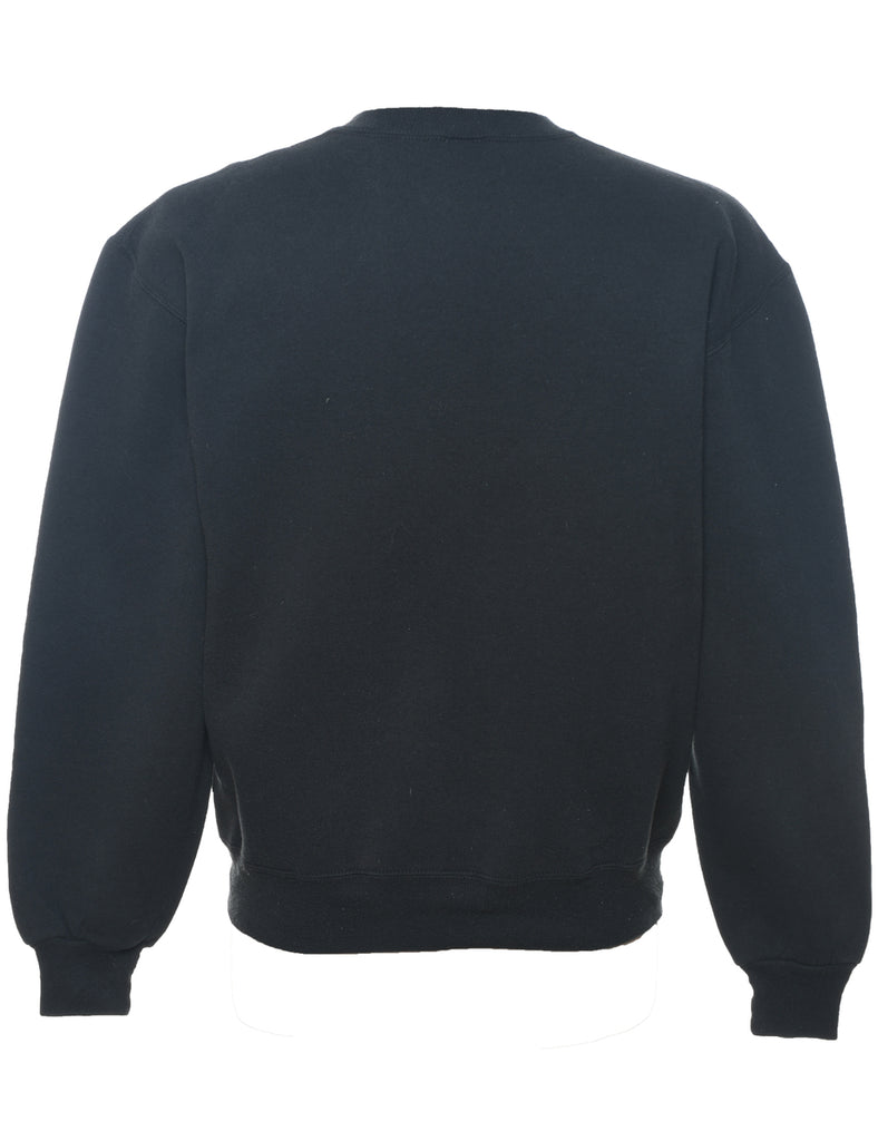 Black & Blue Embroidered NFL Carolina Panthers Sweatshirt - M