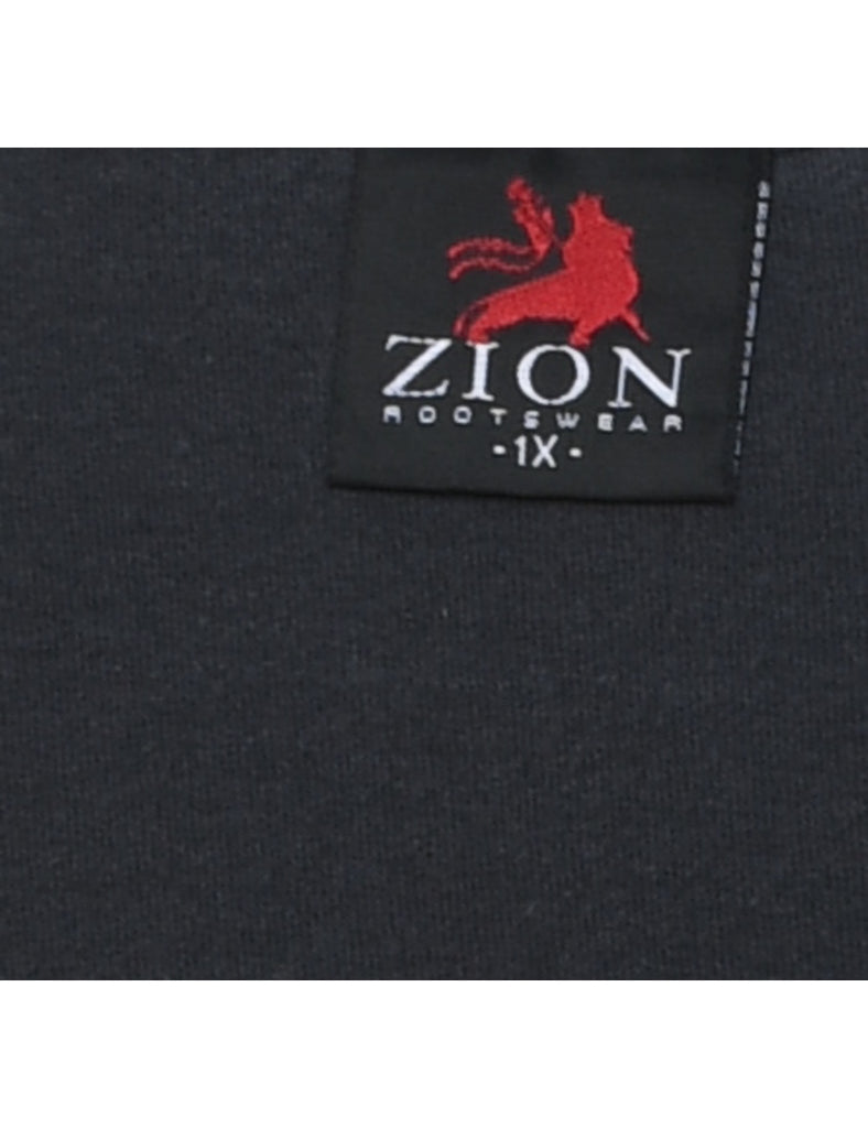 Black Bob Marley Printed T-shirt - XL