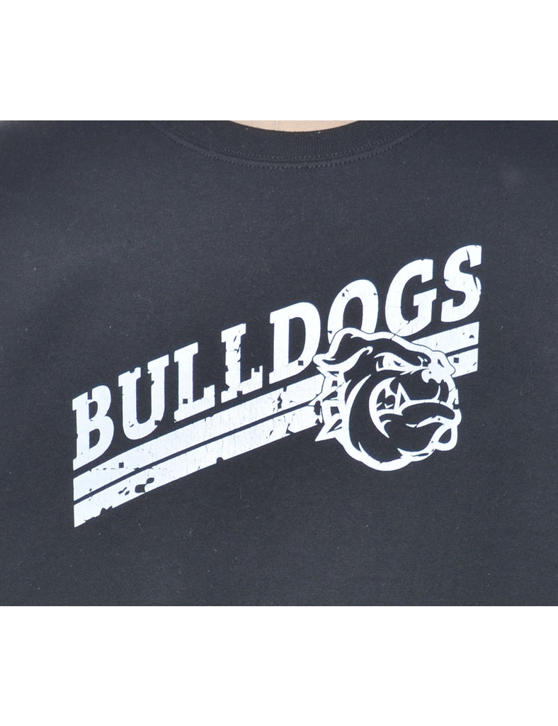 Black Bulldogs Printed Sweatshirt - L