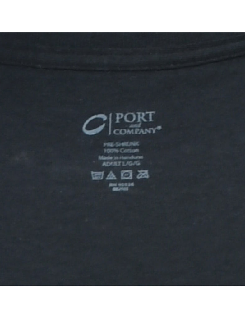 Black Champion Printed T-shirt - L