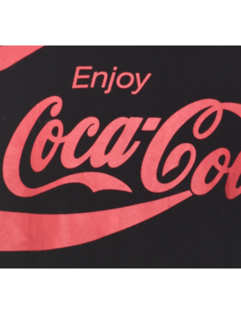 Black Coca Cola Printed Sweatshirt - M