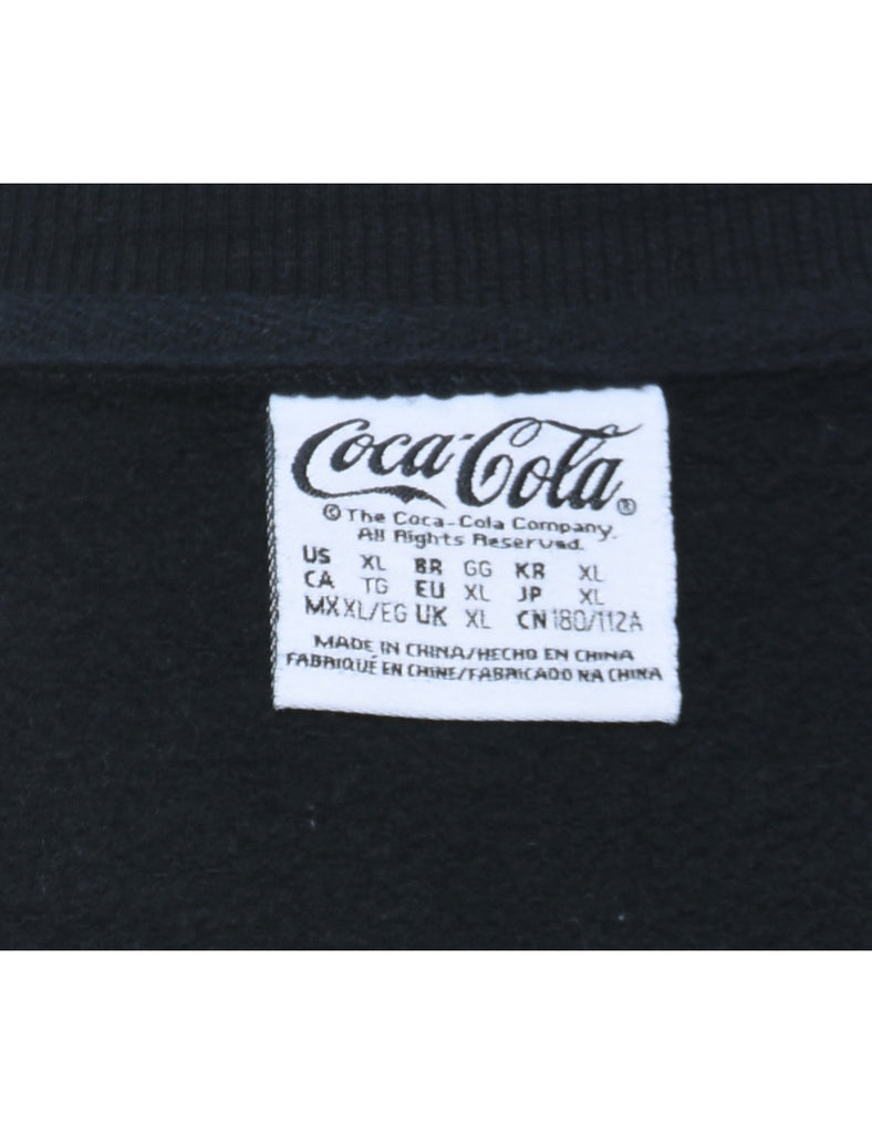 Black Coca Cola Printed Sweatshirt - M
