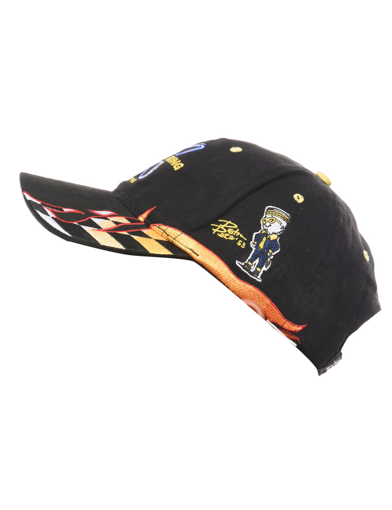 Black Embroidered Cap - XS