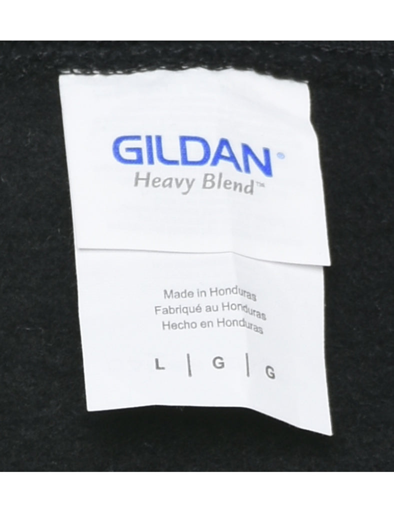 Black Embroidered Sweatshirt - L