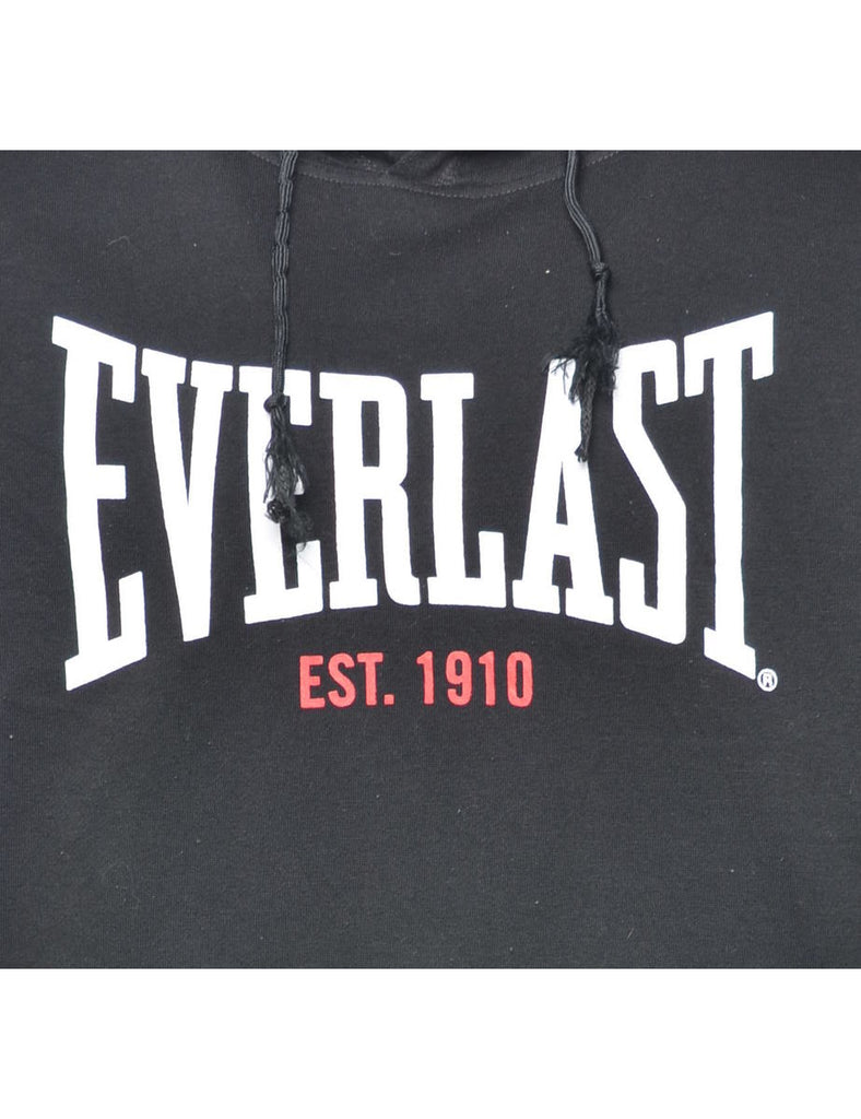 Black Everlast Printed Hoodie - L