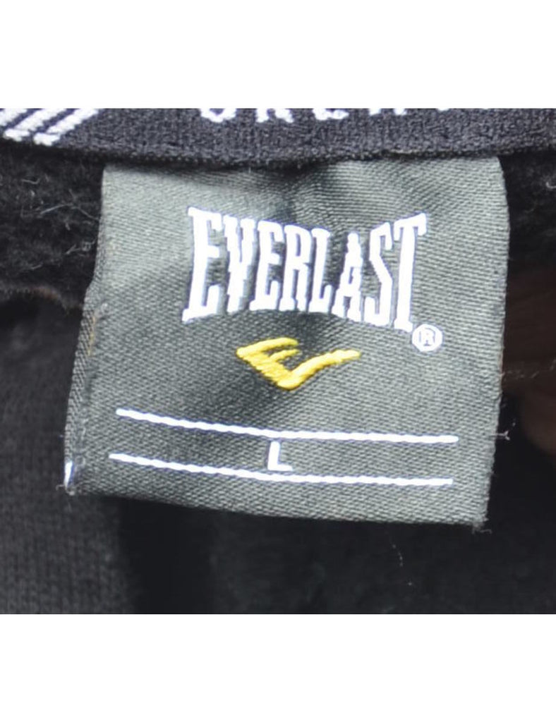 Black Everlast Printed Hoodie - L
