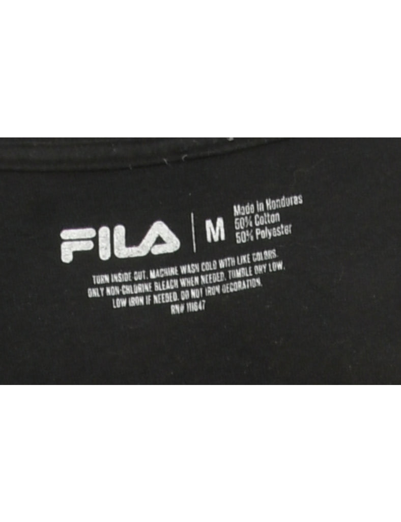 Black Fila Printed T-shirt - M