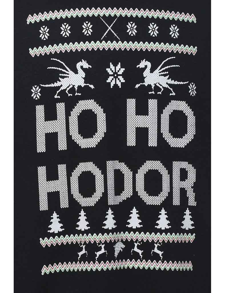 Black Game Of Throne Design Christmas Sweatshirt - XL