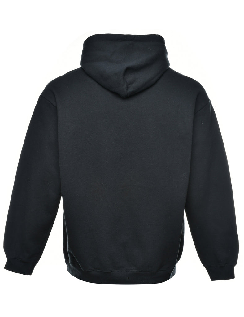Black Gildan Printed Hoodie - L