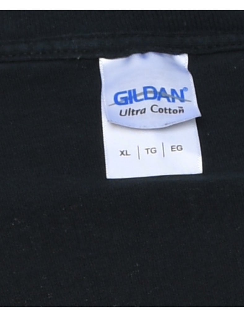 Black Graphic Bike Week Design T-shirt - XL