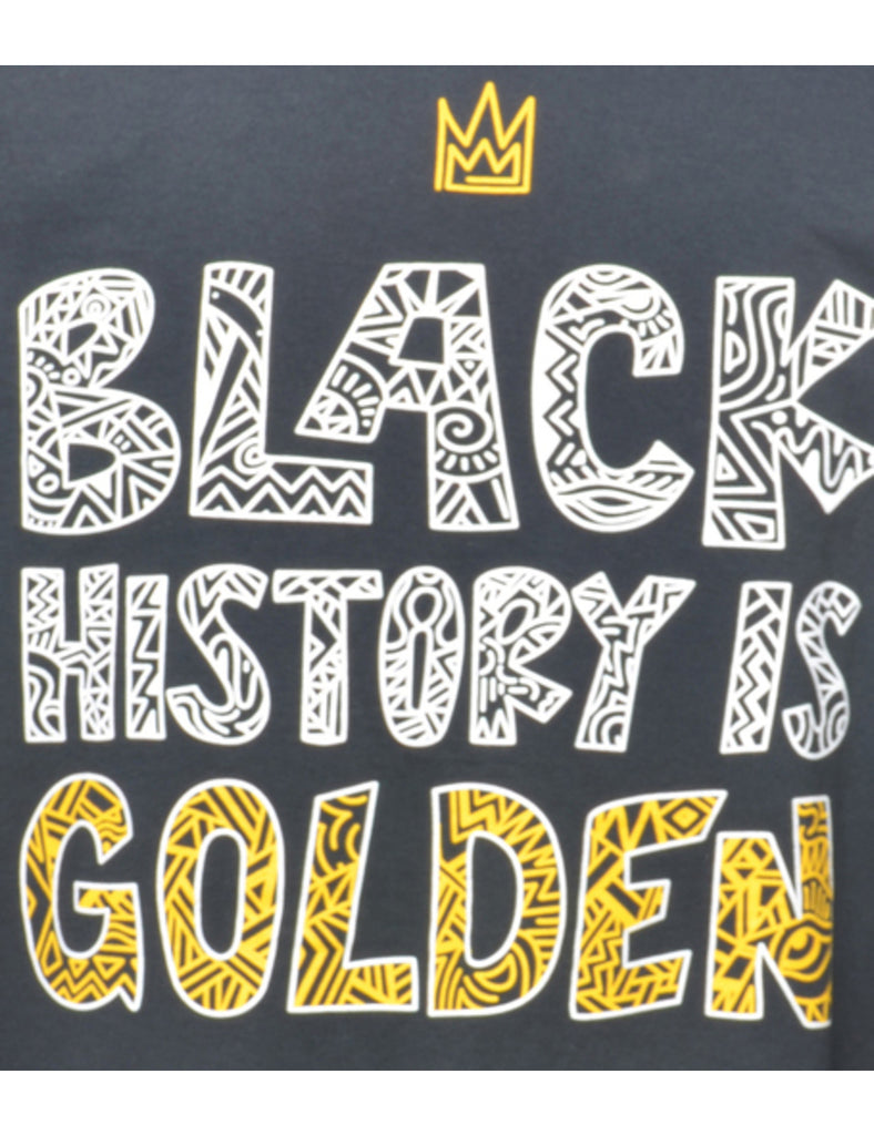 Black History Is Golden Printed T-shirt - XL