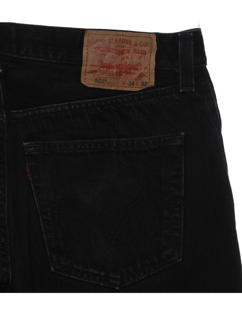 Black Levi's Straight-Fit 501 Jeans - W34 L32