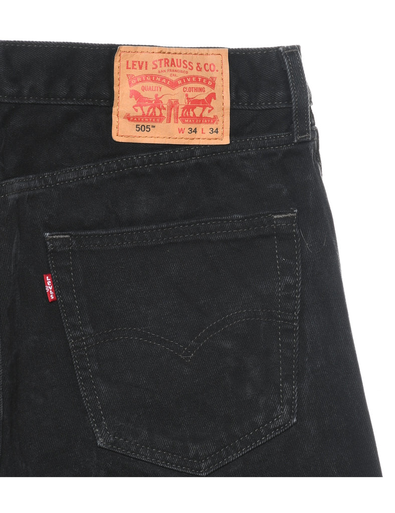 Black Levi's Straight-Fit 505 Jeans - W34 L34