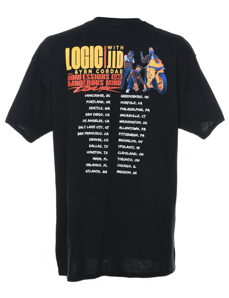 Black Logic With J.I.D Printed T-shirt - XL