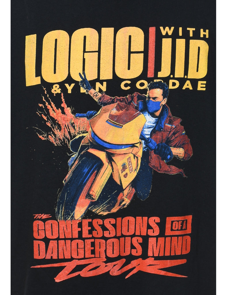 Black Logic With J.I.D Printed T-shirt - XL