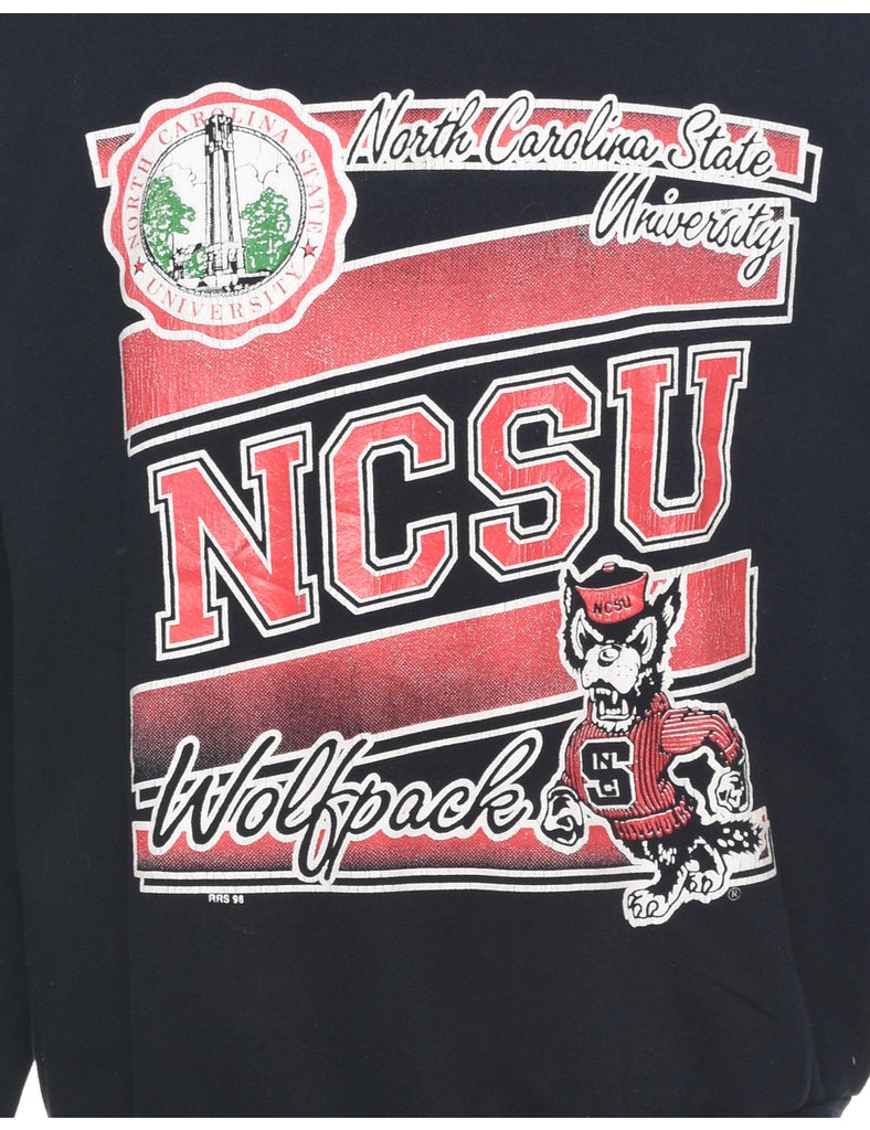 Black North Carolina State University Wolfpacks Sports Sweatshirt - XL
