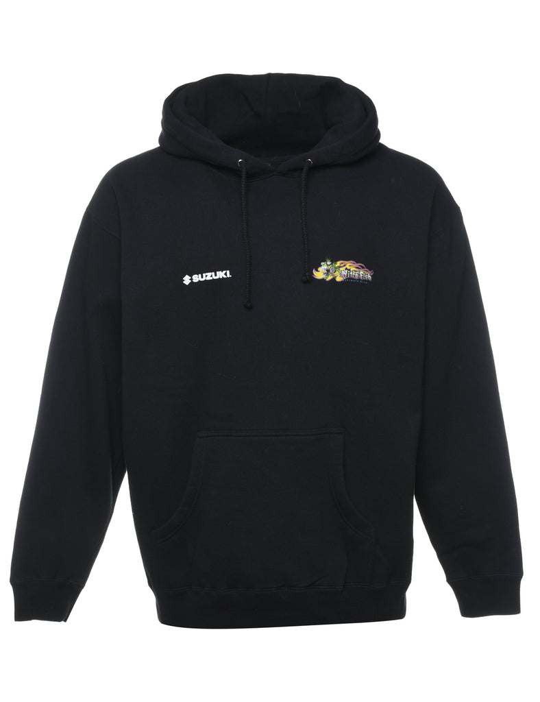 Black Oakley Nitro Fish Printed Hoodie - L
