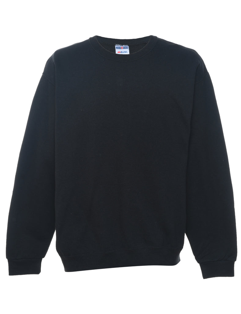 Black Plain Sweatshirt - L