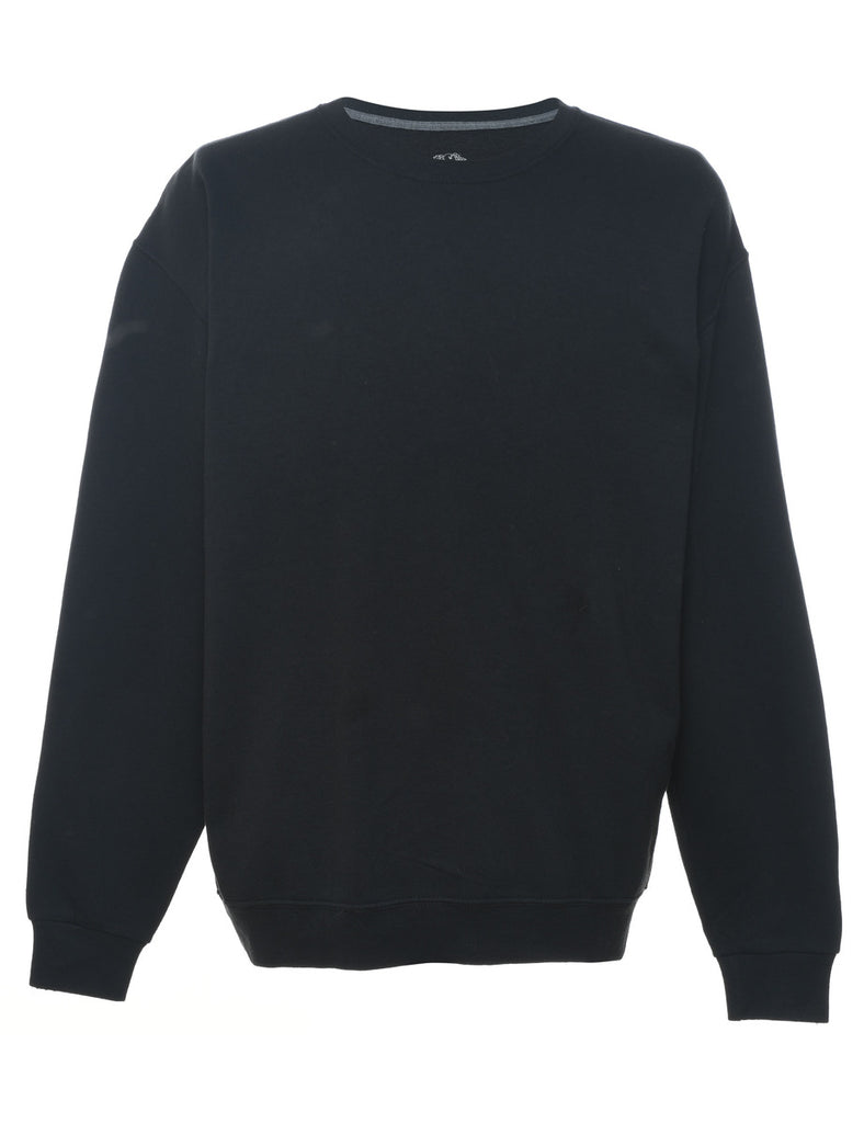 Black Plain Sweatshirt - L