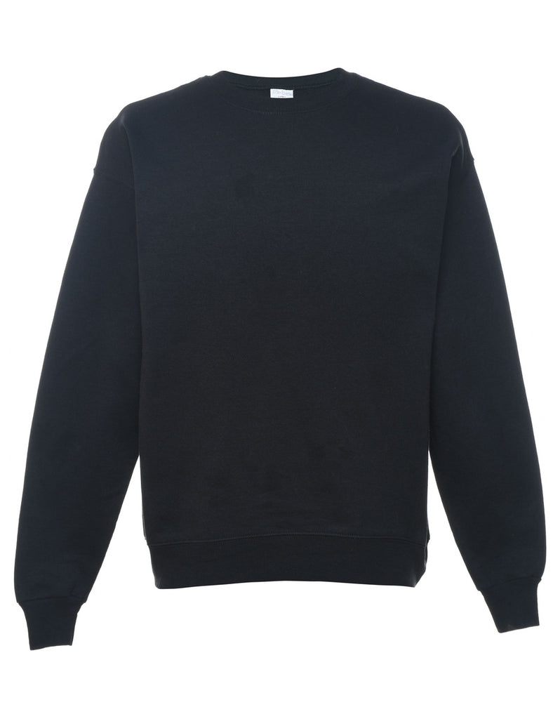Black Plain Sweatshirt - M