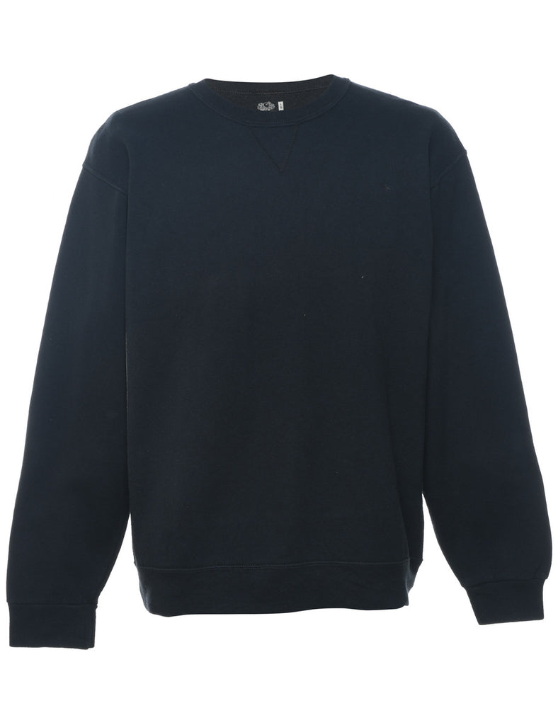 Black Plain Sweatshirt - L