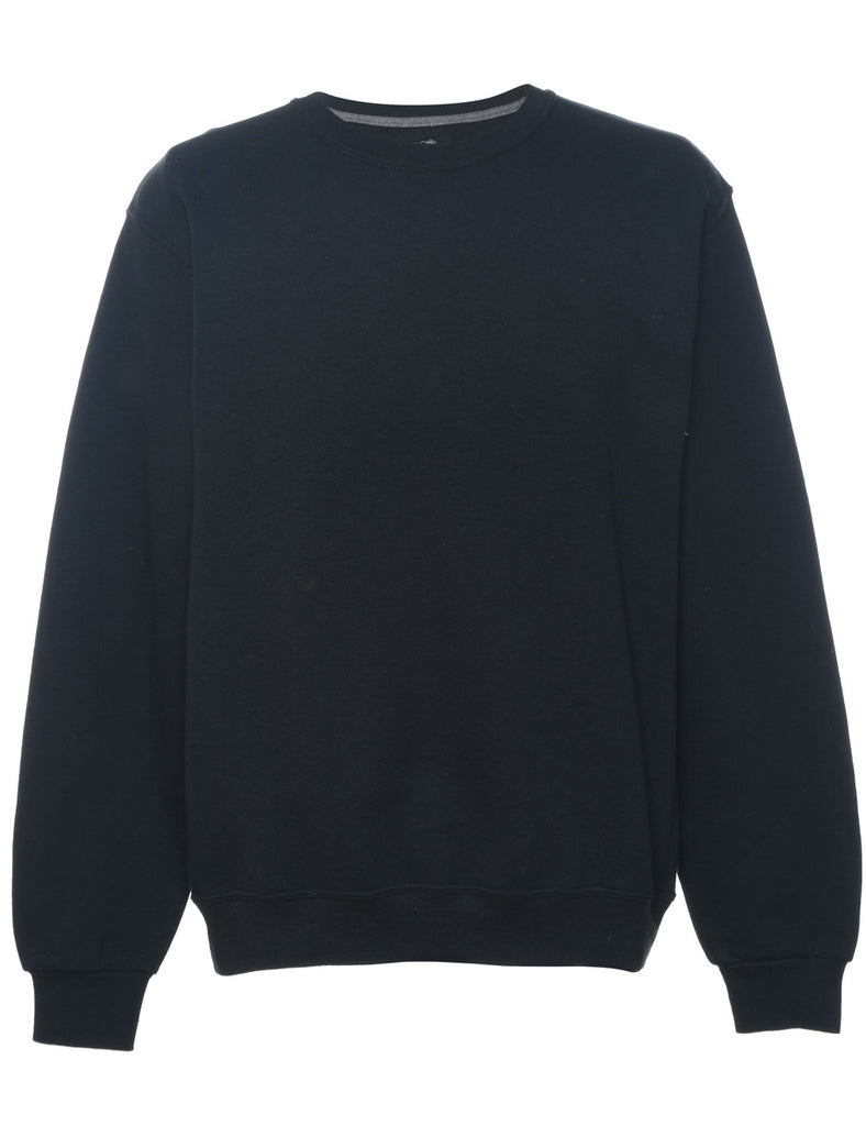 Black Plain Sweatshirt - M