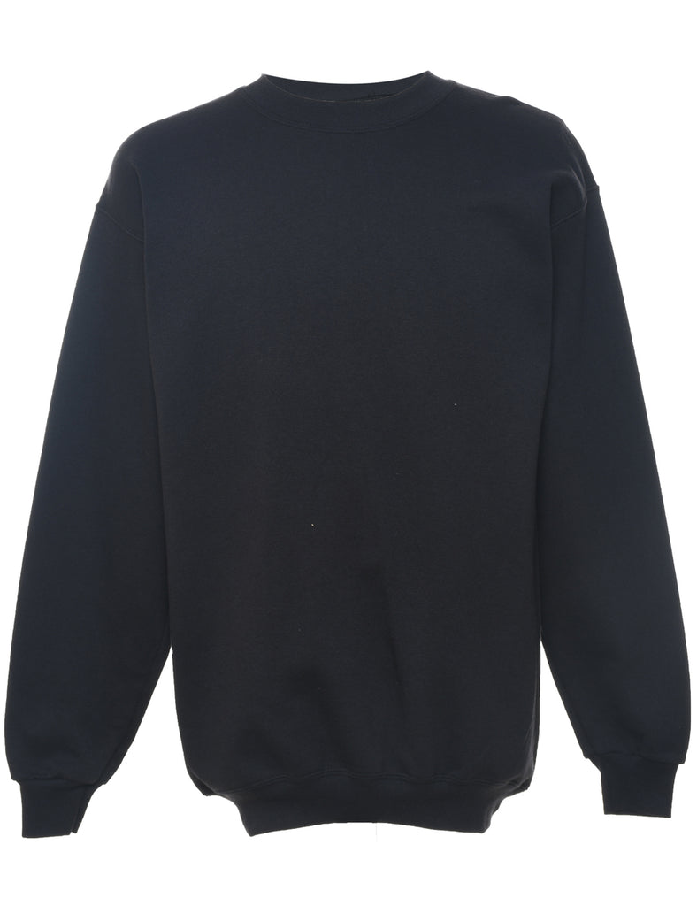 Black Plain Sweatshirt - L