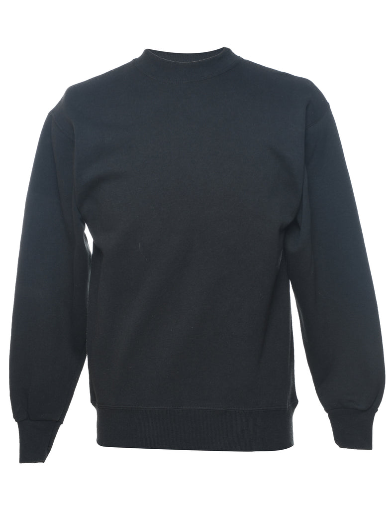 Black Plain Sweatshirt - M