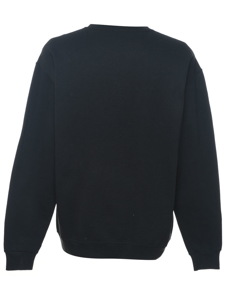 Black Plain Sweatshirt - L