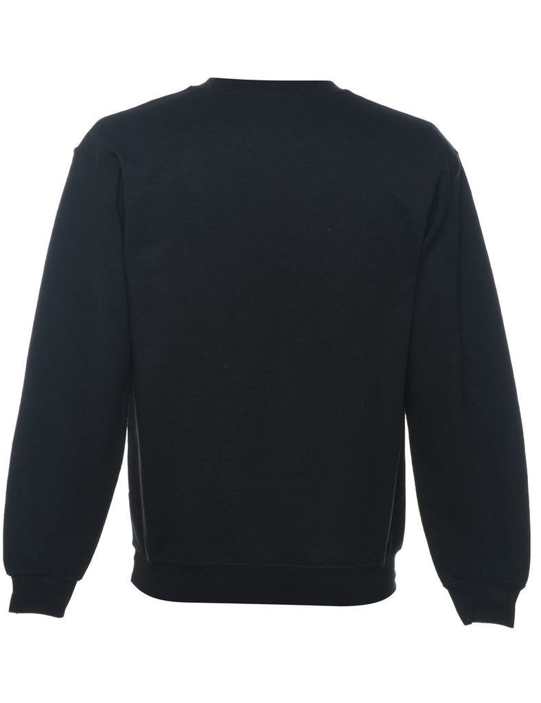 Black Plain Sweatshirt - S