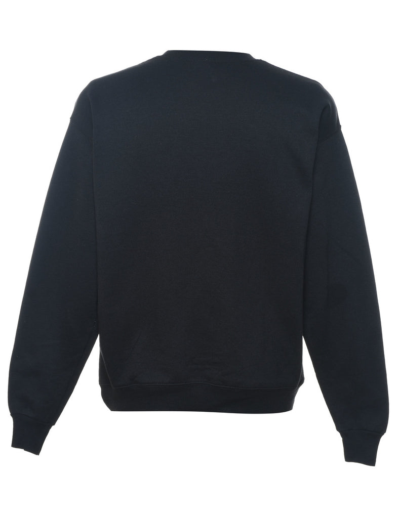 Black Plain Sweatshirt - M