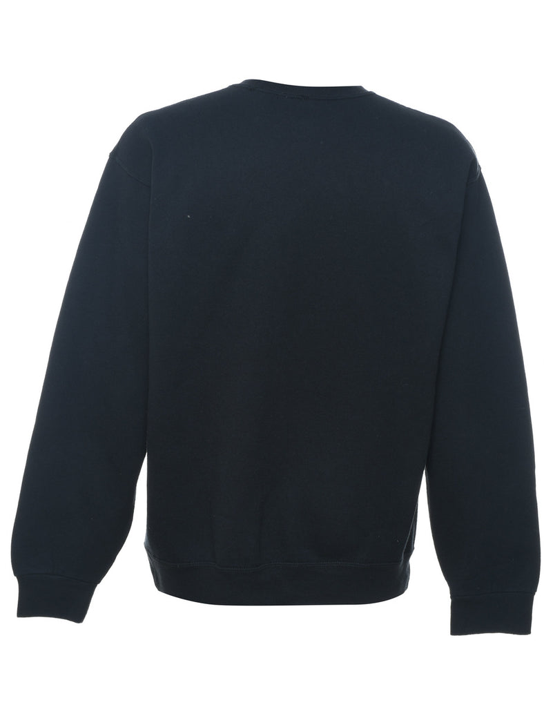 Black Plain Sweatshirt - L