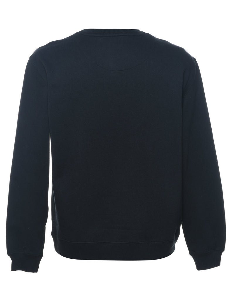 Black Plain Sweatshirt - M