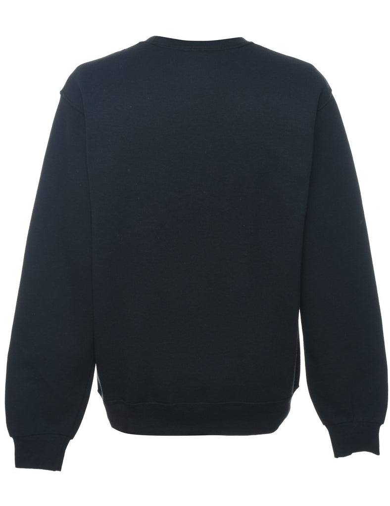 Black Plain Sweatshirt - M