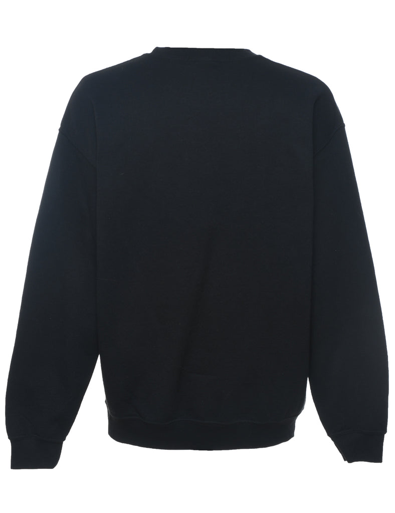 Black Plain Sweatshirt - L