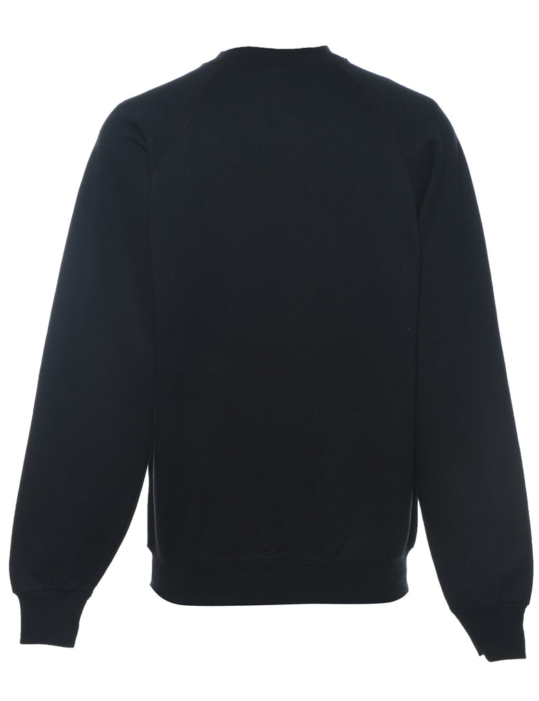 Black Plain Sweatshirt - S